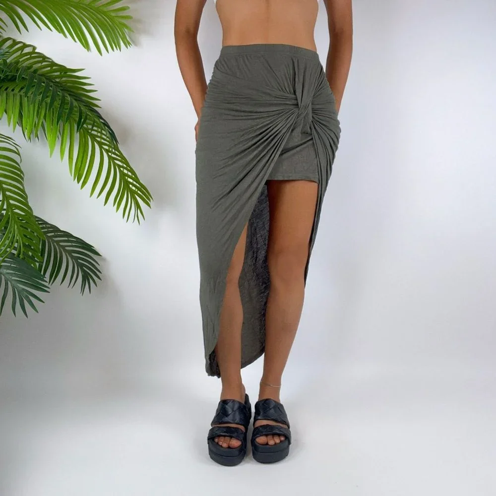 Vintage Y2K Rue 21 Fairy Grunge Low Rise Boho Hippie Wrap Midi Skirt / Size: S - Picture 2 of 6